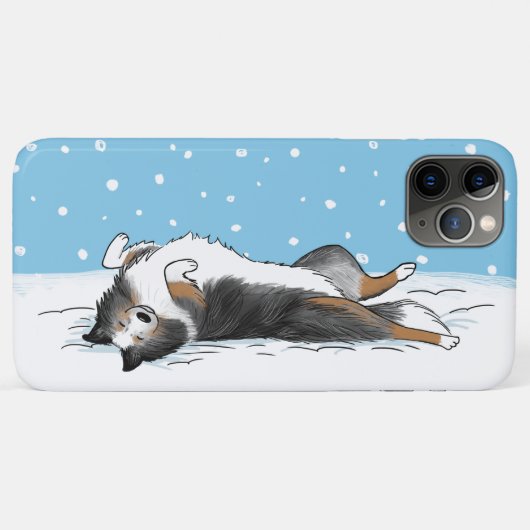 Shetland Sheepdog Blue Merle Sheltie Dog Holiday Case-Mate iPhone Case (Achterkant (horizontaal))