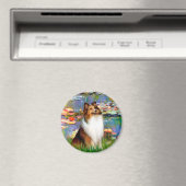 Shetland Sheepdog (Bz) - Waterlelies 2 Magneet (Insitu (Vaatwasser))