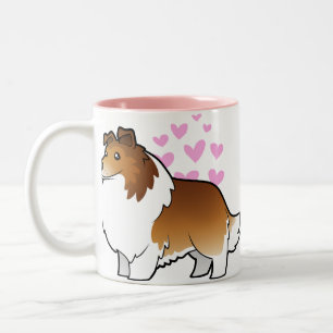 Shetland Sheepdog / Collie Love Tweekleurige Koffiemok