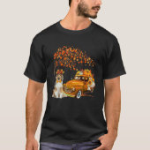 Shetland Sheepdog Dragen Pet Herfst pick-up truck  T-shirt (Voorkant)