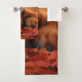 Shetland Sheepdog en automne Feuilles automne Insp (En situation)