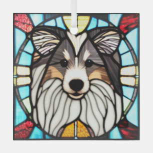 Shetland Sheepdog "Glas in lood" Glas Ornament