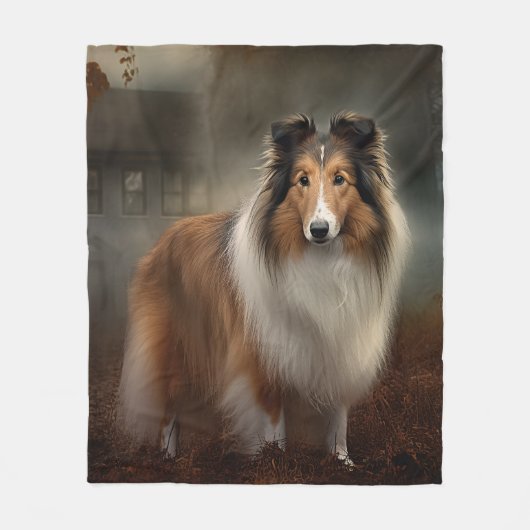 Shetland Sheepdog Halloween eng Fleece Deken (Voorkant)