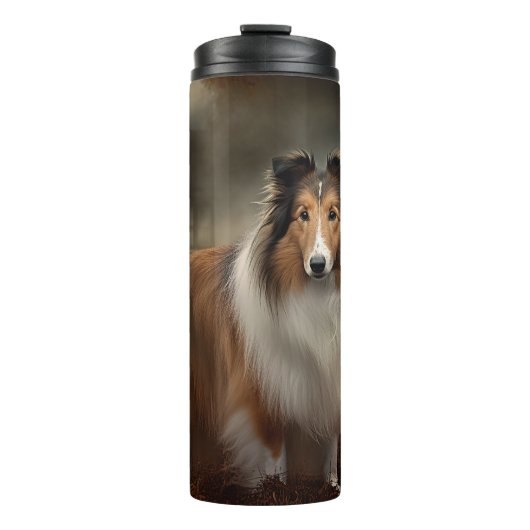 Shetland Sheepdog Halloween eng Thermosbeker (Voorkant)