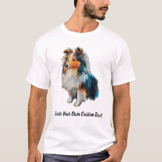 Shetland Sheepdog Hond Maak Je Eigen Aangepaste Te T-shirt