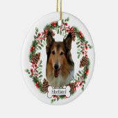 Shetland Sheepdog Keramisch Ornament (Rechts)