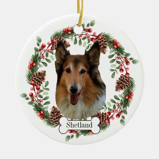 Shetland Sheepdog Keramisch Ornament (Voorkant)