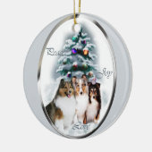 Shetland Sheepdog kerstcadeaus Keramisch Ornament (Links)