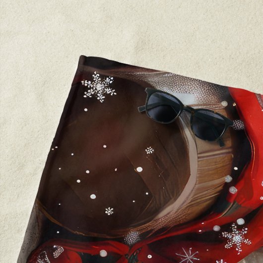 Shetland Sheepdog Kerstfeest Strandlaken (In situ)