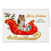 Shetland Sheepdog-kersthoes (Voorkant Horizontaal)