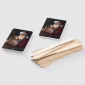 Shetland Sheepdog Kerstman Feestelijke Kerstmis Handwaaier (Niet-gemonteerd)