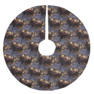 Shetland Sheepdog Kerstmis Feestelijk Seizoen Kerstboom Rok