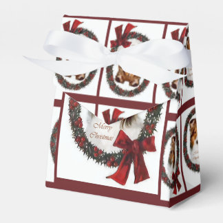 Shetland Sheepdog Kerstmis Sheltie Wreath Bedankdoosjes
