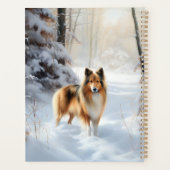 Shetland Sheepdog Laat het sneeuwen Kerstmis Planner (Achterkant)