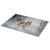 Shetland Sheepdog Laat het sneeuwen Kerstmis Snijplank (Hoek)