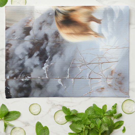 Shetland Sheepdog Laat het sneeuwen Kerstmis Theedoek (Gevouwen)