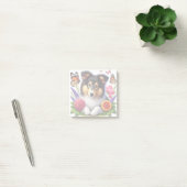 Shetland Sheepdog met bloemen en vlinders Post-it® Notes (Kantoor)