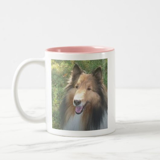 Shetland Sheepdog MUG à deux tons CAFÉ (Gauche)