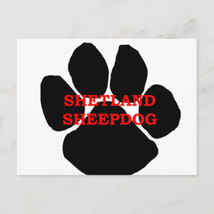 shetland sheepdog name paw briefkaart