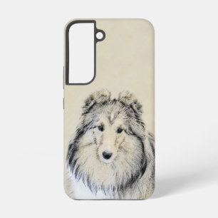 Shetland Sheepdog Painting - Cute Original Dog Art Samsung Galaxy Hoesje