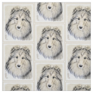 Shetland Sheepdog Painting - Cute Original Dog Art Stof