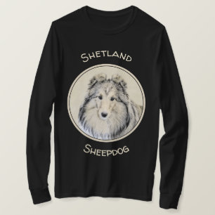 Shetland Sheepdog Painting - Cute Original Dog Art T-shirt