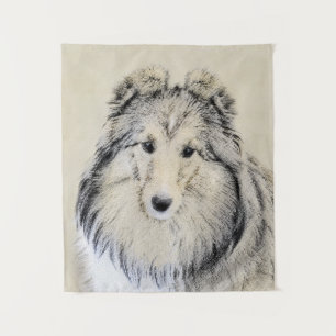 Shetland Sheepdog Painting - Cute Original Dog Art Wandkleed