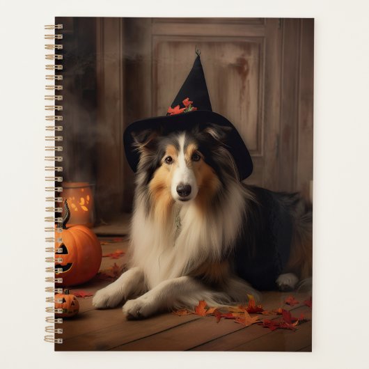 Shetland Sheepdog pompoenen Halloween eng Planner (Voorkant)