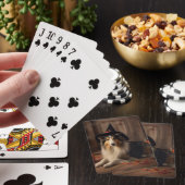 Shetland Sheepdog pompoenen Halloween eng Pokerkaarten (Insitu)