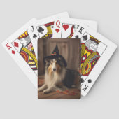 Shetland Sheepdog pompoenen Halloween eng Pokerkaarten (Achterkant)