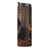 Shetland Sheepdog pompoenen Halloween eng Thermosbeker (Geroteerd rechts)