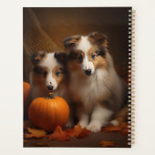 Shetland Sheepdog Puppy Herfst Delight Pompoen Planner (Achterkant)