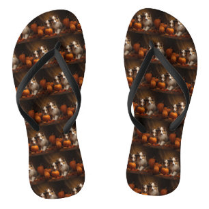 Shetland Sheepdog Puppy Herfst Delight Pompoen Teenslippers