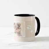Shetland Sheepdog Puppy Pap Painting Original Dog  Mok (Voorkant rechts)