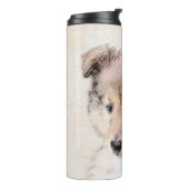 Shetland Sheepdog Puppy Pap Painting Original Dog  Thermosbeker (Gedraaid links)