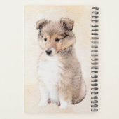 Shetland Sheepdog Puppy Peinture Chien original ar (Dos)