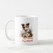 Shetland Sheepdog Puppy Pet Waterverf Flower Koffiemok (Links)