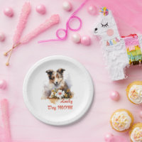 Shetland Sheepdog Puppy Pet Waterverf Flower