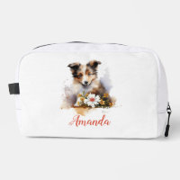 Shetland Sheepdog Puppy Pet Waterverf Flower