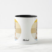 Shetland Sheepdog Retro Sunset Mok (Midden)