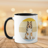 Shetland Sheepdog Retro Sunset Mug
