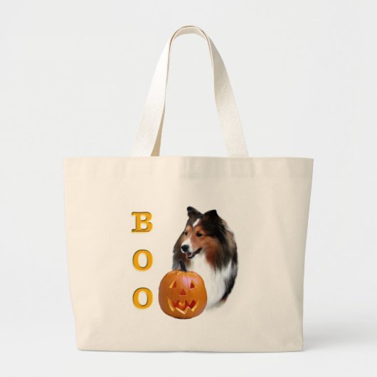 Shetland Sheepdog (sable) Boo Grote Tote Bag (Voorkant)