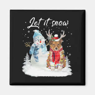 Shetland Sheepdog Santa Dog Kerstmis Snowman Xmas Magneet