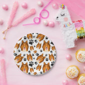 Shetland Sheepdog Scotland Sheltie Dog Puppy Paws Papieren Bordje (Feest)