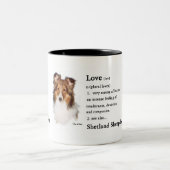 Shetland Sheepdog Sheltie Art Gifts Tweekleurige Koffiemok (Center)