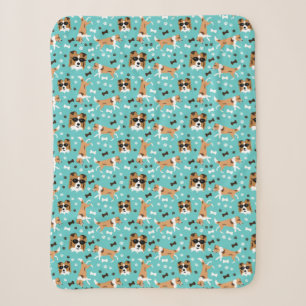 Shetland Sheepdog Sheltie Dog Pattern Sherpa Blank Deken