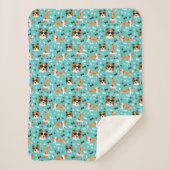 Shetland Sheepdog Sheltie Dog Pattern Sherpa Blank Sherpa Deken (Voorkant)