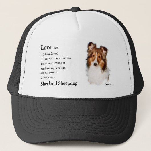 Shetland Sheepdog Sheltie Gifts Trucker Pet (Voorkant)