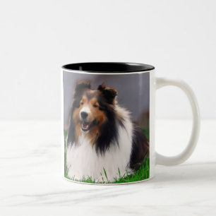 Shetland Sheepdog Sheltie Gifts Tweekleurige Koffiemok