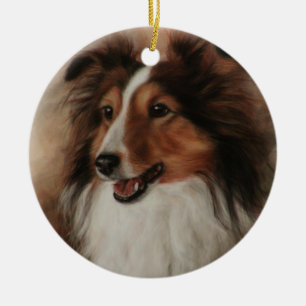 Shetland Sheepdog Sheltie glimlachen Keramisch Ornament